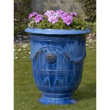 Our plastic plant pots come in two types: Extra Tall French Ceramic Anduze Urn Blue Kinsey Garden Decor