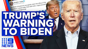 Biden Eyes Victory As Trump Fires Warning Tweet Us Election 9 News Australia Youtube