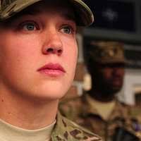 Pfc. Anna Espino, a rigger with 647th Quartermaster