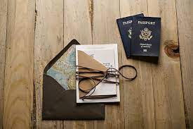 Letterpress Wedding Invitations On Wood Grain Paper Letterpress Wedding Invitations Travel Theme Wedding Travel Theme Wedding Invitations