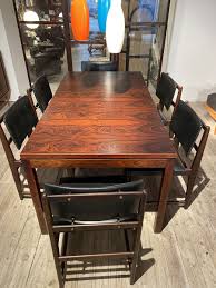 Vintage Rosewood Dining Table Chairs Set Set Of 7 For Sale At Pamono