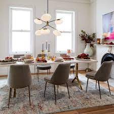 Find modern dining room furniture and create a chic dining area. Avery Wishbone Dining Table In 2021 Dining Table Black Brass Dining Table Dining Table Gold