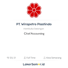 D3 kereta api sttdd kereta api berapa gajinya; Lowongan Kerja Chief Accounting Di Pt Wirapetro Plastindo Lokersemar Id