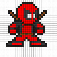 Deadpool By Tashar H On Kandi Patterns Pixel Art Pattern Perler Bead Art Pixel Art Pokemon
