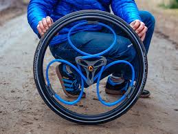 A Clever Shock Absorbing Bike Wheel Now For Wheelchairs Bike Wheel Bike Gadgets Wheel