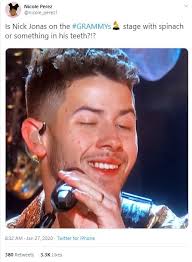 Ini Lho Bayam yang Nyelip di Gigi Nick Jonas dan Ikut Tampil di Grammy