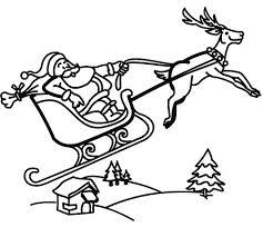 Pere Noel Traineau Pere Noel Coloriage Traineau
