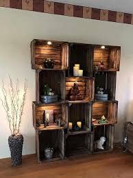 Upcycling Ideen Weinkisten Regal Upcycled Home Decor Wine Crate Shelf Wine Box Shelves