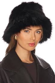Unreal Fur Furever Bucket Hat in Black