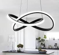 MAYNA Modern LED Pendant Light Fixture, Contemporary LED Chandelier with  Irregular Ring Lights, Adjustable Modern Chandeliers for Dining Room  Kitchen ...
