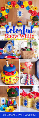 I am sharing some of my favorite snowflake theme these are perfect for filling up a themed week or creating fun activities for a snow day. Kara S Party Ideas Colorful Snow White Birthday Party Kara S Party Ideas