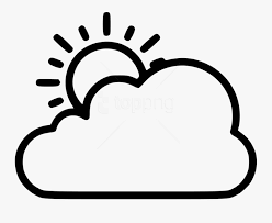 Cartoon sun, cloud with rain and rainbow set. Free Png Sun And Clouds Clipart Png Png Image With Sun And Cloud Clipart Black And White Free Transparent Clipart Clipartkey