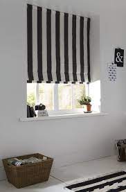 Buy roman shades at affordable prices. Black And White Monochrome Striped Home Office Roman Blinds With Fabric From Romo Made By The Apollo Blinds You Choo Bedroom Blinds Cheap Blinds Blinds Design