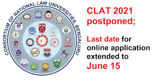4 th week of march 2021: Clat 2021 Postponed Last Date For Online Application Extended To June 15 Crack Clat