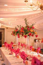Photos Of Orange And Pink Tall Wedding Centerpieces Tall Bright Pink Orange Pink Wedding Decorations Pink Wedding Centerpieces Orange Wedding Centerpieces