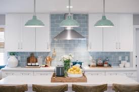 And built by kemp construction, this kitchen features the most classical choices backsplash tile is ann sacks beau monde glass polly tiles in absolute white and pearl. White Kitchen With Blue Backsplash Instaimage