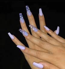 Pinterest Ashsandhuu In 2020 Lavender Nails Lilac Nails Purple Acrylic Nails