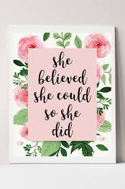 She Believed She Could So She Did Girls Room Decor Girls Etsy In 2021 Canvas Art Quotes Girl Room Art Calligraphy Birthday Card