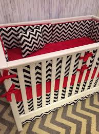 Black And White Baby Bedding Crib Sets Crib Set Nursery Bedding Crib Bedding Set Mini Crib Cot Set Red And Black Chevron On Etsy 245 00 Baby Bed Nursery Bedding Crib Bedding