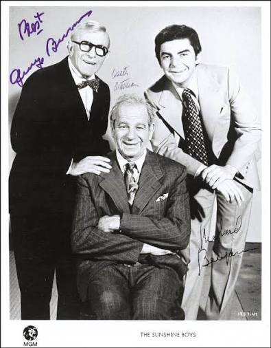 The Sunshine Boys Movie Cast - Autographed Signed Photograph co-signed by:  Walter Matthau, George Burns, Richard Benjamin | HistoryForSale Item 43325