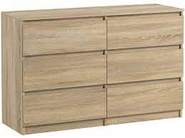 Meuble de rangement lixhult gris ikea. Commode 6 Tiroirs Pari 6 Chene Sonoma 76 X 120 X 35 Cm Six Tiroirs Chene Sonoma Trend Home Fr