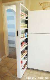 Slidding Pantry In A Small Space Home Diy Food Storage Cabinet Apartment Needs