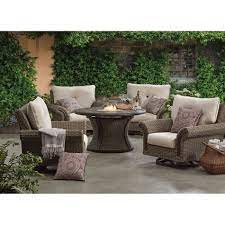 Member S Mark Mystic Ridge 5 Piece Gas Firepit Chat Set Sam S Club Outdoor Furniture Sets Gas Firepit Furniture Sets