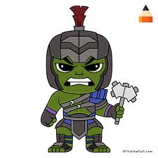 Thor drawing, sketch drawing, cartoon drawings, simple pencil. How To Draw Hulk Gladiator Chibi