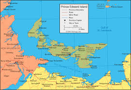 Prince Edward Island Map Satellite Image Roads Lakes Rivers Cities
