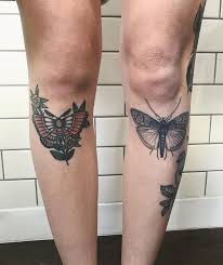 Black And Traditional Style Butterfly Tattoos On Both Shins Butterfly Tattoo Tattoos For Guys Leg Tattoos