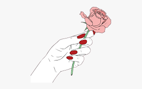 Welcome to saral drawing channel💖hand with flower pencil sketchpencil name: Clip Art Flower Outline Tumblr Hand Holding Rose Drawing Free Transparent Clipart Clipartkey