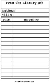 What do you need to make a library card. Librarycardblank Card Book Book Plates Library Card