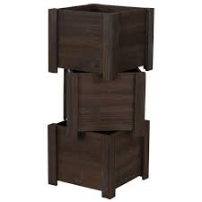 Choose an accessory that is the perfect size for you and your furniture. Leisure Season Large Square Wooden Planters Medium Brown Set Of 3 Sqp120l Rona