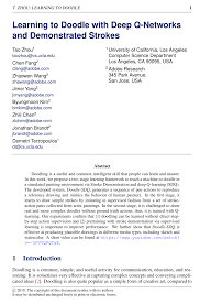 Not much time and feelin bit tired so just did this simple doodle. Pdf Learning To Doodle With Deep Q Networks And Demonstrated Strokes