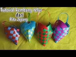 Cara membuat keranjang telur pita jepang. Tutorial Membuat Tempat Telur Dari Pita Jepang Youtube