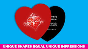 Shaped business cards can be created for almost any design you can imagine. High Quality Heart Shaped Business Cards 3 X3 Printpapa