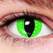 White colored cat eye contacts for halloween costume contact lenses white cateye. Cat Eye Contacts Green Lizard Halloween Contacts