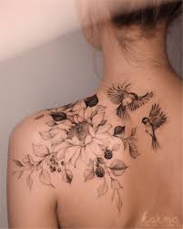 Flying birds is definitely one of the best designs in small shoulder tattoos for females, which symbolises independence. 50 Gorgeous And Exclusive Shoulder Floral Tattoo Designs You Dream To Have Women Fashion Lifestyle Blog Shinecoco Com Shoulder Tattoos For Women Flower Tattoo Shoulder Tattoos