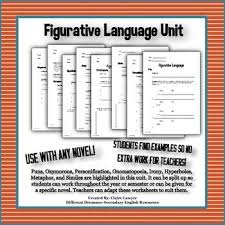 Figurative Language Worksheets And Activities English Language Arts High School English Teaching Resources English Teacher Resources