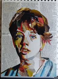 cut paper collage "self isolation"