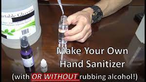 I have tried using the sanitizer straight but it leaves to much goo behind. No Rubbing Alcohol No Problem Diy Home Made Hand Sanitizer With Rubbing Alcohol Alternative Youtube