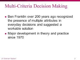 Multi Criteria Decision Making Ppt Video Online Download