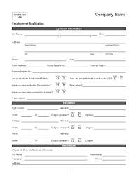 27 basic employment application templates free