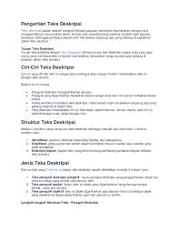 Doc Pengertian Teks Deskripsi Onom Natalia Academia Edu