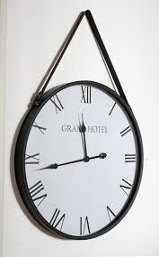 Horloge Acier Barbier Grand Hotel Noir Diam 60 Cm Retrait Magasin