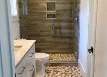 A unique bathroom tile design for a bathroom renovation, a new bathroom, a small bathroom, or ensuite will make your bathroom stand out. Expand Your Design Horizons With These Wood Tile Bathroom Ideas