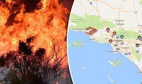 National interagency fire center (nifc) us forest service, current large incidents. California Fires Today Spread Down Coast From Ventura As Fighters Lose Grip World News Express Co Uk