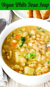 Vegan White Bean Soup White Bean Soup Bean Soup Recipes Easy Soup Recipes