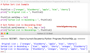 You have a python list and you want to sort the items it contains. Python Sort List Function