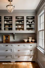 Here, just two cabinets have the glass doors and the upper cabinets have solid doors. Glass Front Cabinets Kitchen In Honor Of Design
